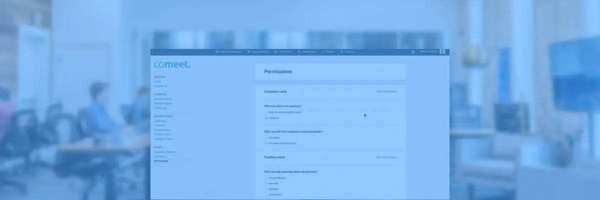 comeet presents more control over permissions